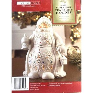 Living Home Santa Christmas Porcelain Tea light candle holder